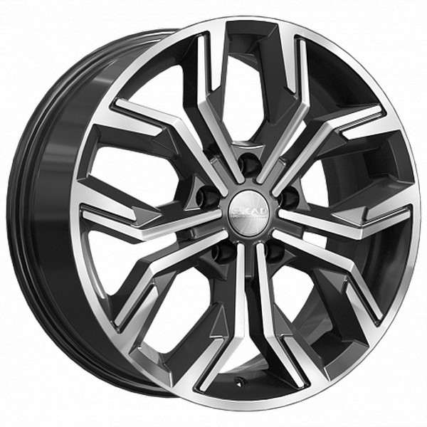 Авто диск Skad Амиата Алмаз 5x108 R17 литой черный с полировкой et50 d63,4