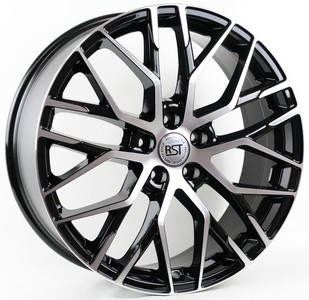 Авто диск Rst R019 5x108 R19 литой черный с полировкой et46 d63,4