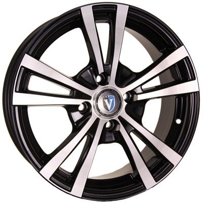 Авто диск Venti 1404 4x98 R14 литой черный с полировкой et35 d58,6