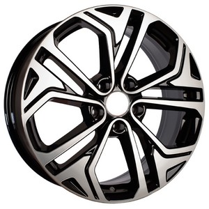 Авто диск Carwel Иткуль 5x114,3 R18 литой черный с полировкой et40 d66,1