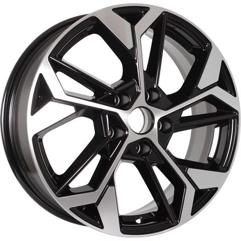 Авто диск K&K Kc1062 Алмаз Черный 5x108 R17 литой черный с полировкой et33 d60,1