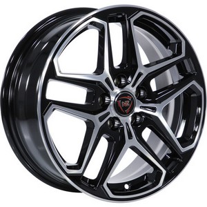 Авто диск Nz R-04 5x114,3 R16 литой черный с полировкой et45 d67,1