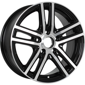 Авто диск Tech Line 529 4x114,3 R15 литой черный с полировкой et38 d67,1