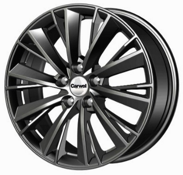 Авто диск Carwel Кивиристи 5x112 R17 литой серебристый темный et49 d57,1
