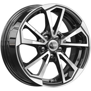 Авто диск K&K Кс1005 Алмаз Черный 5x114,3 R15 литой черный с полировкой et42 d67,1