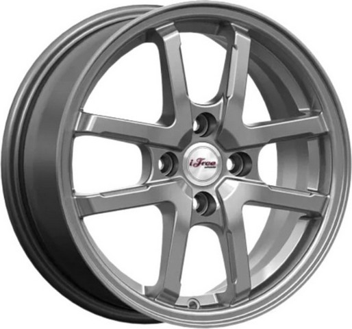 Авто диск Ifree Грид Хай Вэй 4x100 R15 литой серебристый темный et45 d54,1