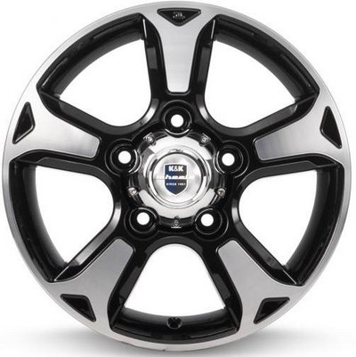 Авто диск K&K Атлант Алмаз Черный 5x139,7 R16 литой черный с полировкой et35 d108,5