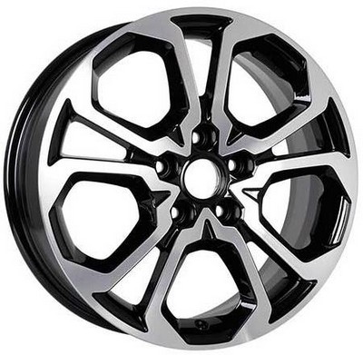 Авто диск K&K Kc892 Алмаз Черный 5x114,3 R17 литой черный с полировкой et50 d60,1