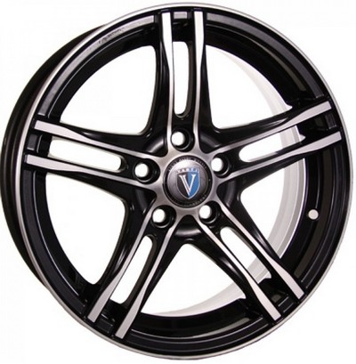 Авто диск Venti 1505 5x100 R15 литой черный с полировкой et38 d57,1