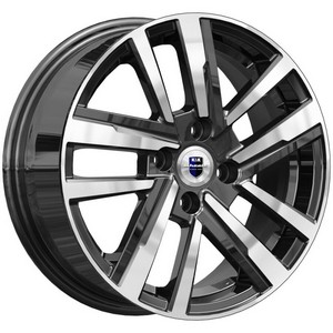 Авто диск K&K Хант Алмаз Черный 4x100 R15 литой черный с полировкой et40 d60,1