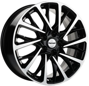 Авто диск Carwel Оланга 5x114,3 R18 литой черный с полировкой et45 d60,1