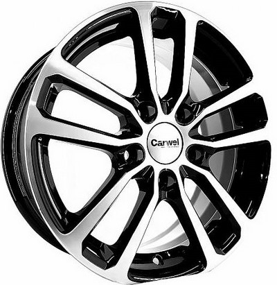 Авто диск Carwel Донты 5x114,3 R15 литой черный с полировкой et38 d67,1