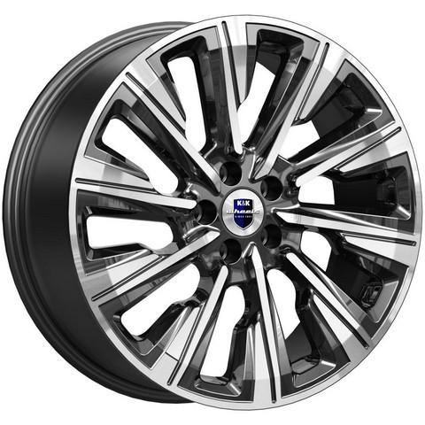Авто диск K&K Галего Алмаз Черный 5x114,3 R19 литой черный с полировкой et45 d67,1