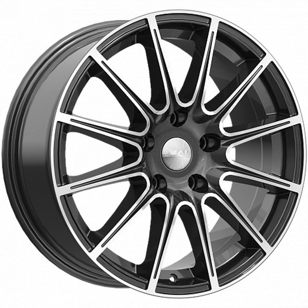 Авто диск Skad Ле Ман Алмаз 4x100 R16 литой черный с полировкой et38 d67,1