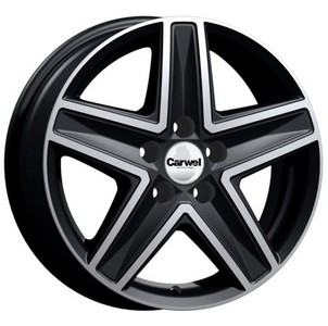 Авто диск Carwel Витим 5x130 R16 литой черный с полировкой et55 d89,1